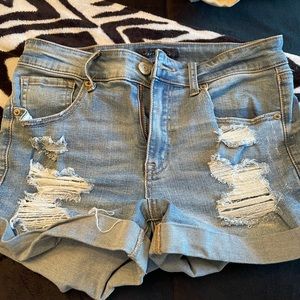 Aeropostale High Rise Midi Jean Shorts